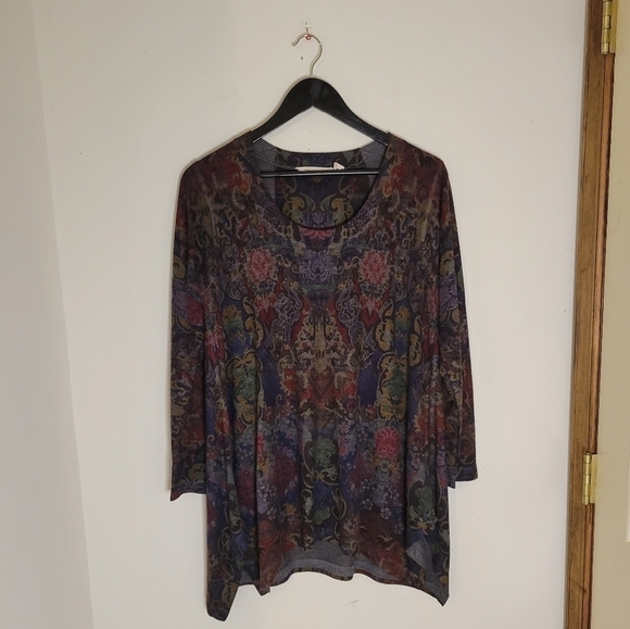 Soft Surroundings Ladies High Low Paisley Tunic - Size (S) - Excellent Condition - Picture 1 of 9